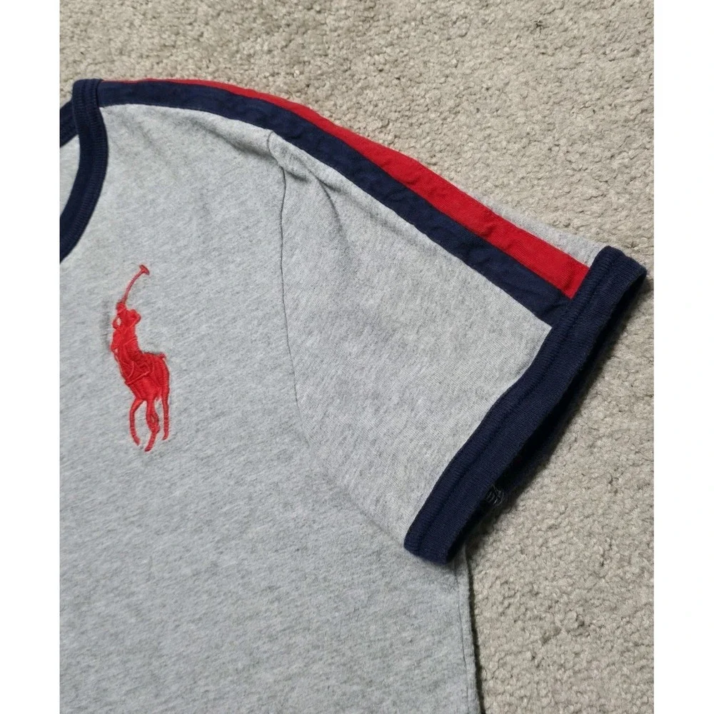 Polo Ralph Lauren Rugby Big‎ Pony T Shirt RL Mens Sz S Gray